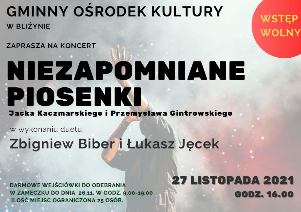 plakat zaproszenie na koncert